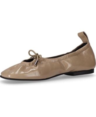 Rosalind Onix Beige Leather Ballet Flats