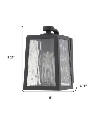 Classic Glass Panel Outdoor Wall Sconce for Patio and Garage