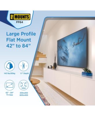 Flat TV Wall Mount for TVs 42" - 84" Up to 143 lbs