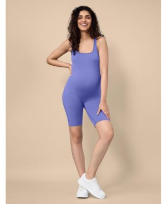 Women's Sleeveless Active Short Maternity Unitard - Motherhood Maternity