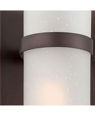 Bronze and White Glass Wall Sconce