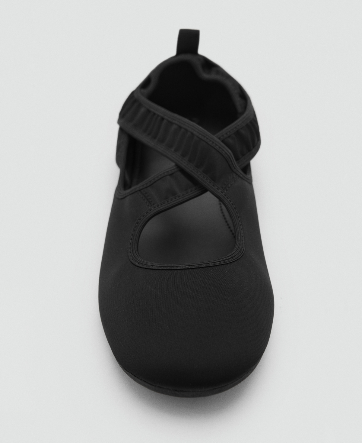 Shop Mango Women's Cross-sport Ballet Flats In Black