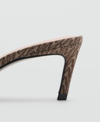 Women's Metallic Detail Heeled Sandals