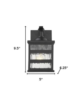 Outdoor Wall Light with Glass Panels for Porch and Entryway Lighting