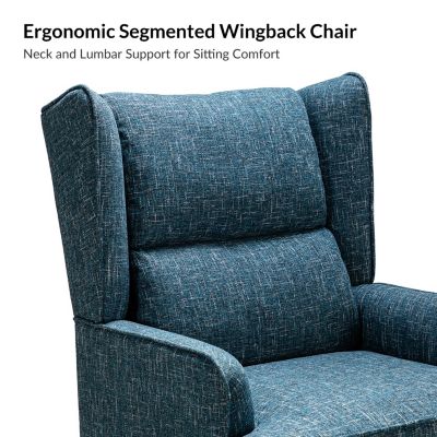   Standard Size   Fabric Upholstery  Modern Rocking Design, Solid Wood Legs  Rocking Chair