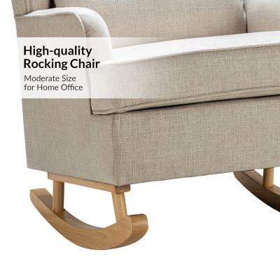 Adrian modern rocking chair with solid wood legs