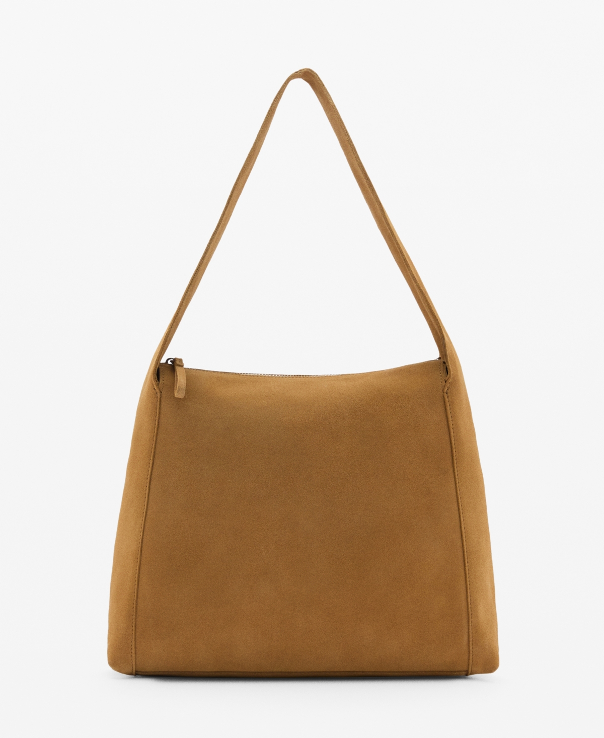 Women's Suede Shopper Bag - Leather
