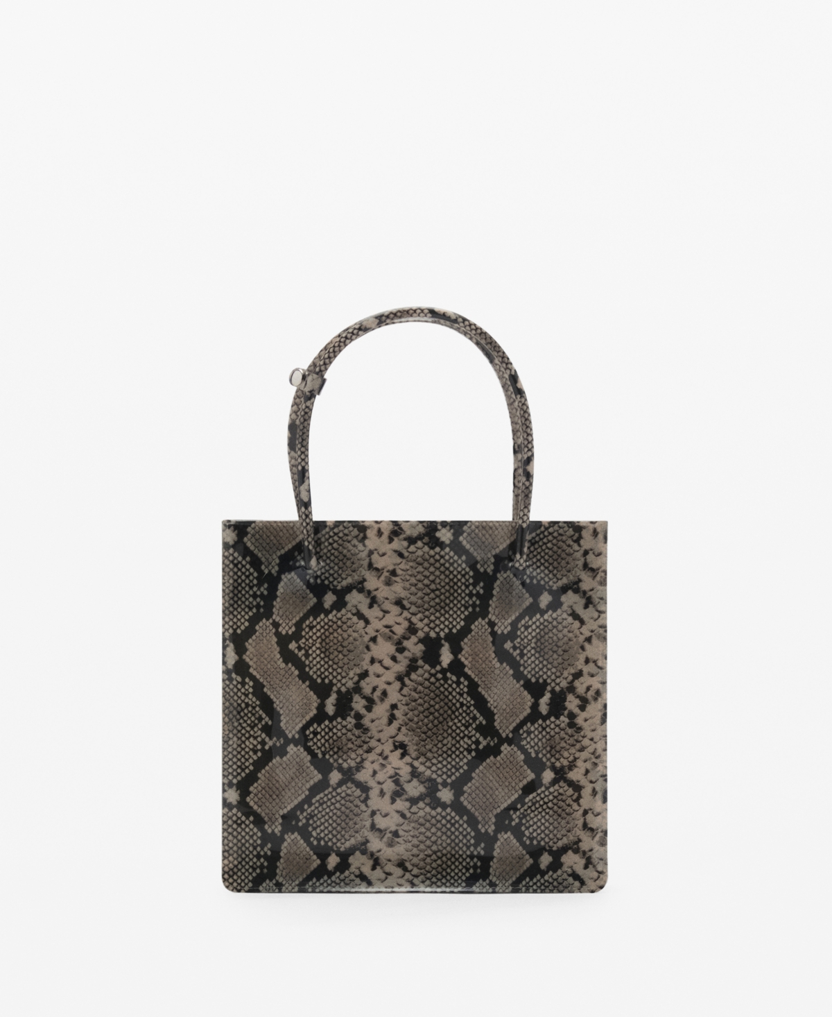 Women's Animal Print Double Handle Handbag - Beige
