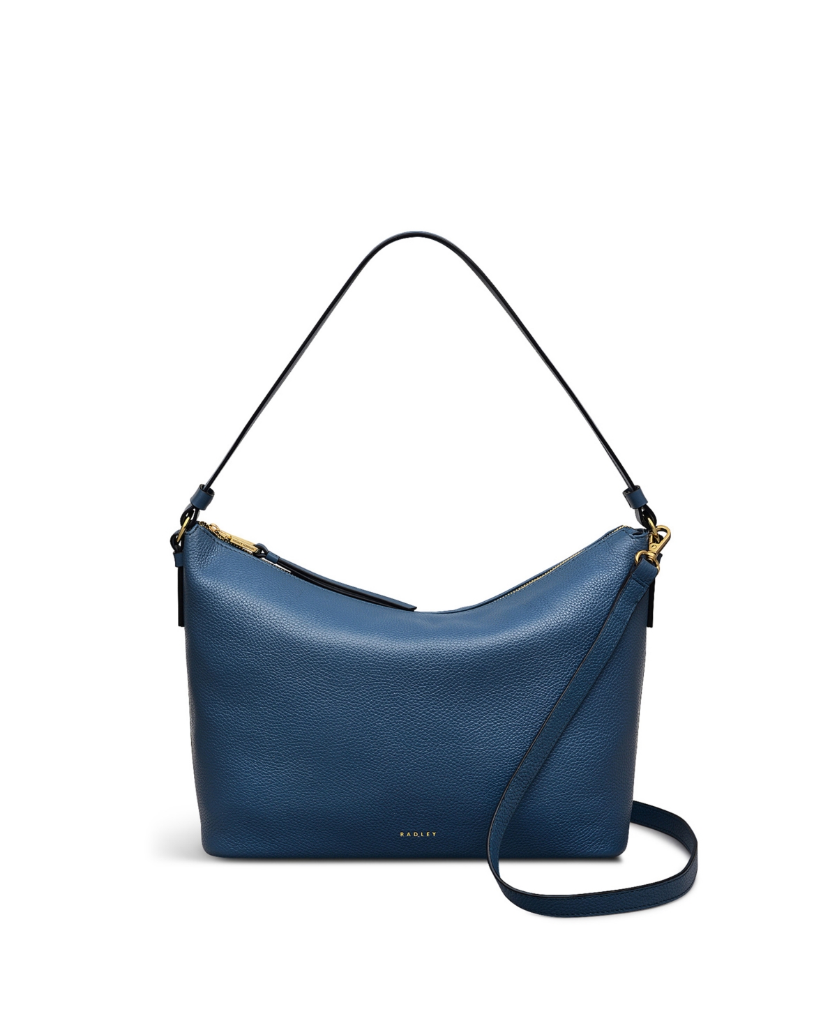 Bella Medium Zip Top Shoulder Bag - Vintage Blue