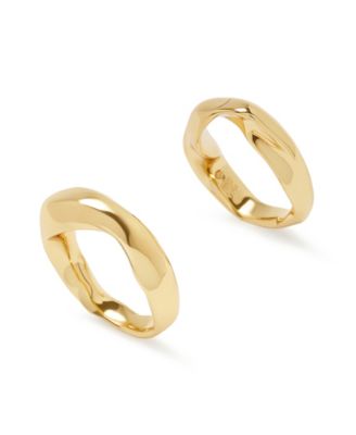 Gold Sculpted Ring Set