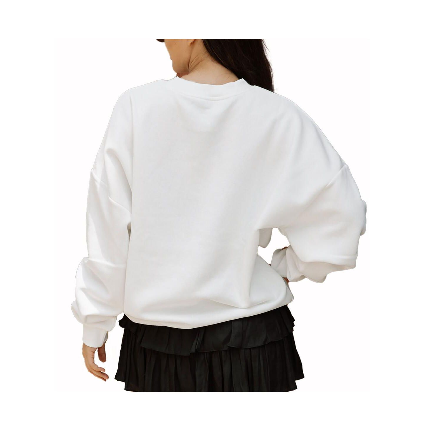 Женская толстовка Gameday Couture White LA Galaxy Matchday Crewneck Drop Shoulder — фото 2