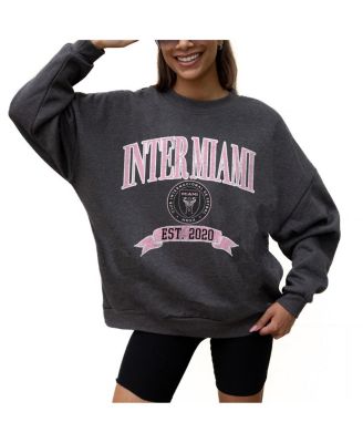 Gameday Couture - Women's Charcoal Inter Miami CF Seal The Deal Pullover Sweatshirt