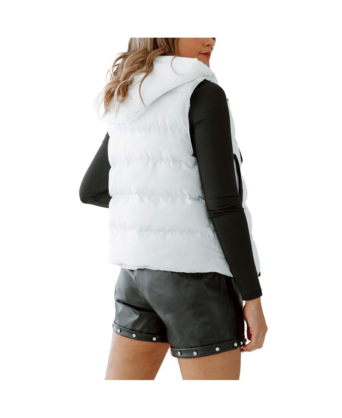 Gameday Couture Women's White Kentucky Wildcats Hooded Full-Snap Puffer Vest