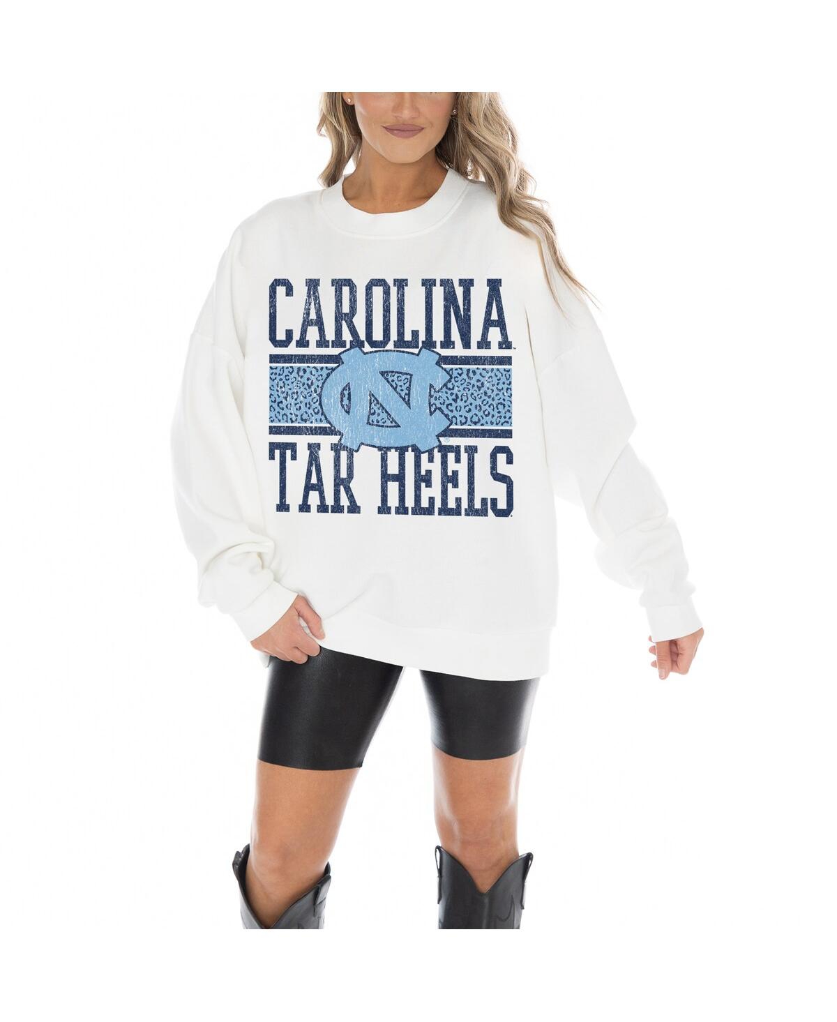 Shop Gameday Couture Women's White North Carolina Tar Heels Fair Catch Pullover Sweatshirt