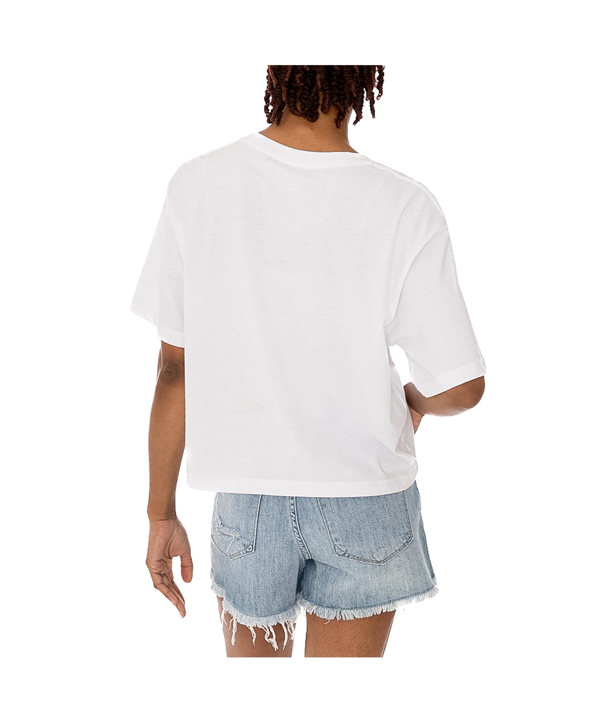 Shop Gameday Couture Women's White Boston University Claim To Fame Boxy Cropped T-shirt