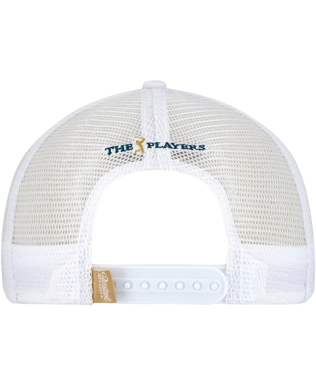 Shop Barstool Golf Men's White/tan The Players Nailhead Canvas Rope Adjustable Hat In White,tan
