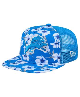 New Era - Men's Blue Detroit Lions Adventure Pattern Golfer Snapback Hat