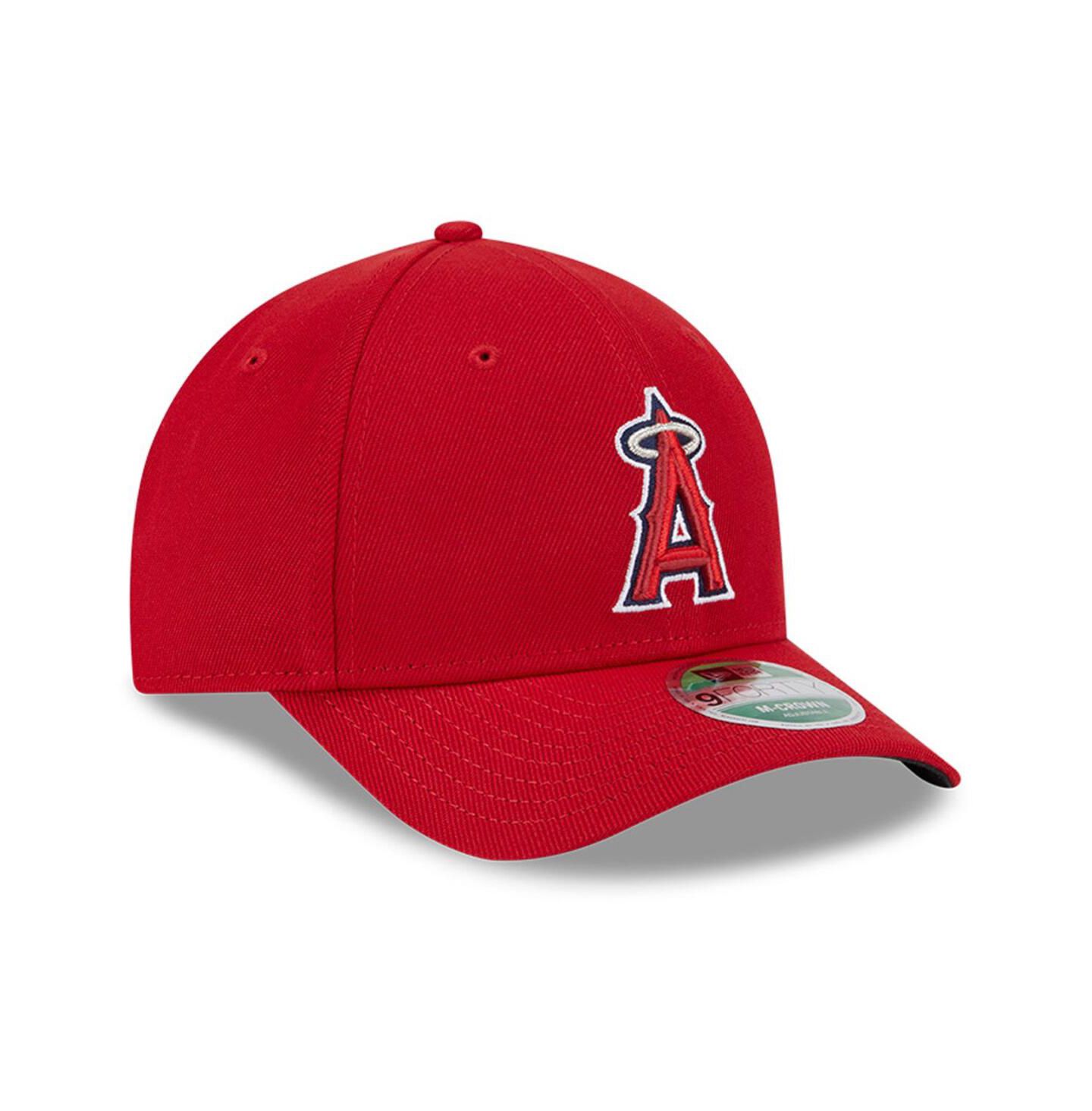 Мужская кепка New Era Red Los Angeles Angels Player Replica 9FORTY Adjustable Hat — фото 4
