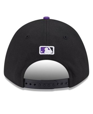 Men's Black/Purple Colorado Rockies Player Replica 9FORTY Adjustable Hat