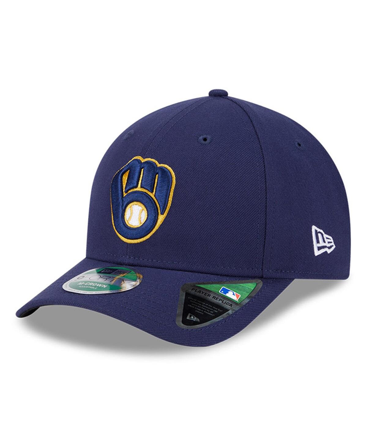 NEW ERA MEN'S NAVY MILWAUKEE BREWERS PLAYER REPLICA 9FORTY ADJUSTABLE HAT 