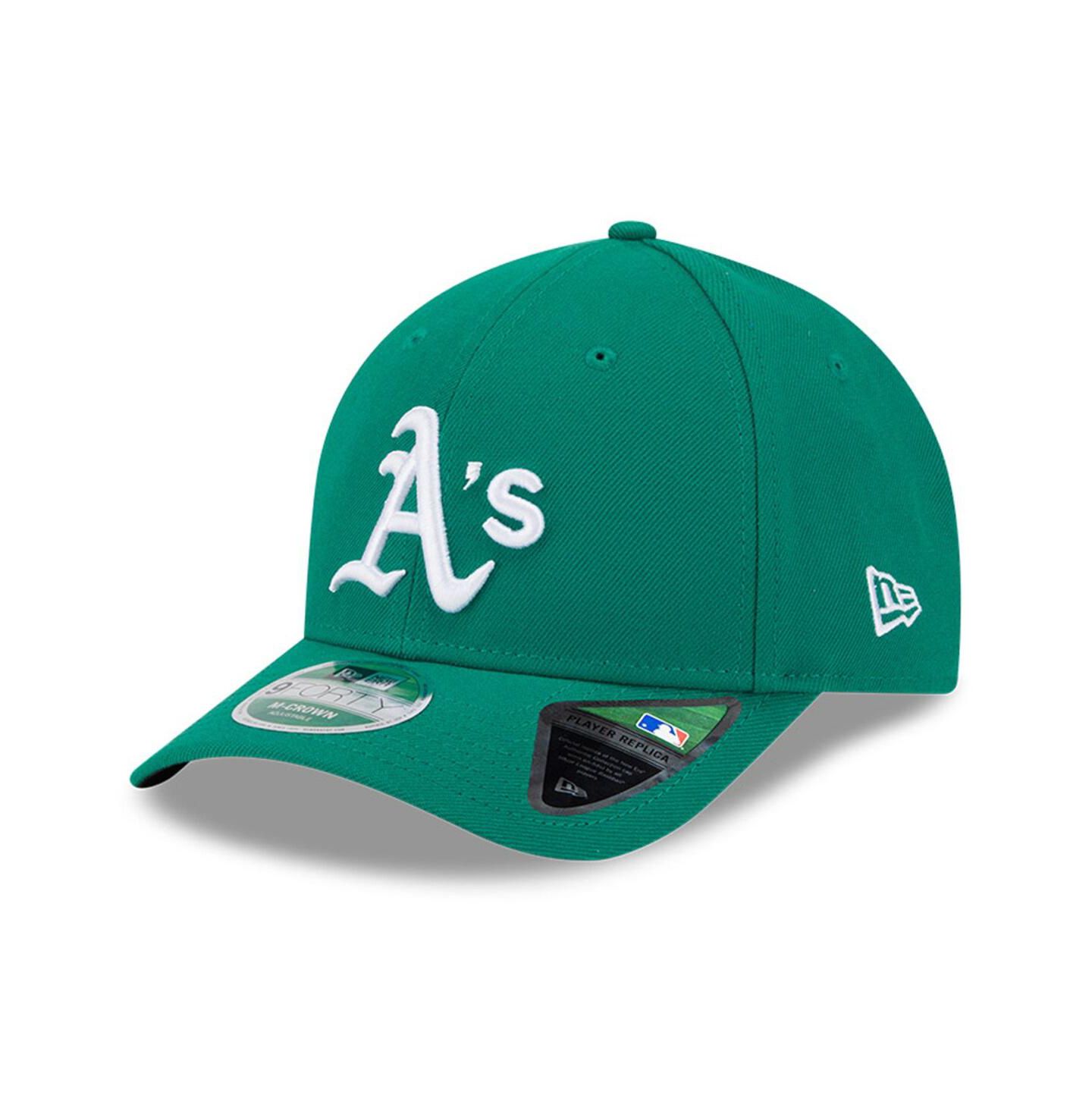 Мужская кепка New Era Kelly Green Athletics Player Replica 9FORTY Adjustable Hat — фото 1