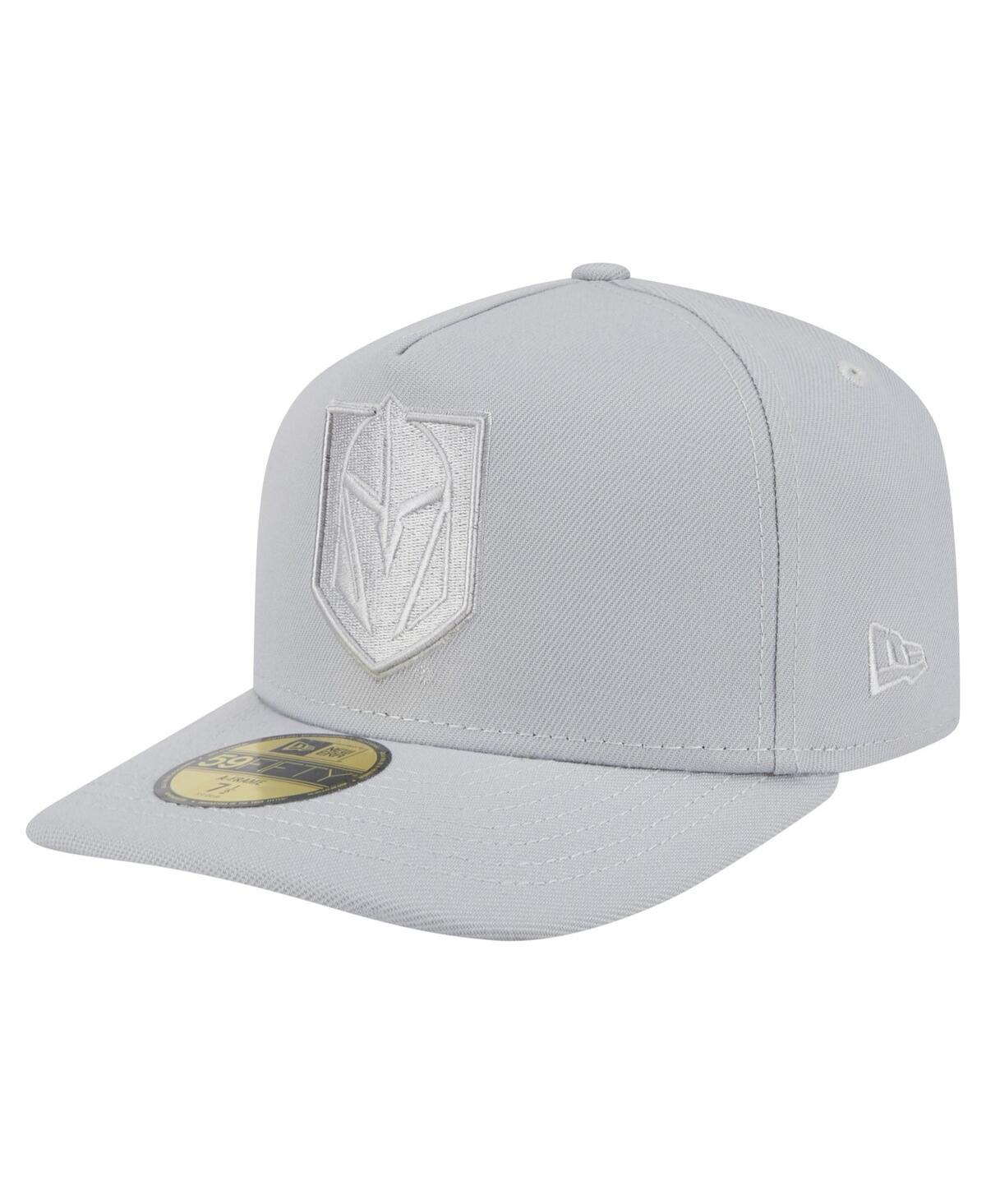 New Era Men's Gray Vegas Golden Knights Color Pack A-frame 59fifty Fitted Hat In Gray