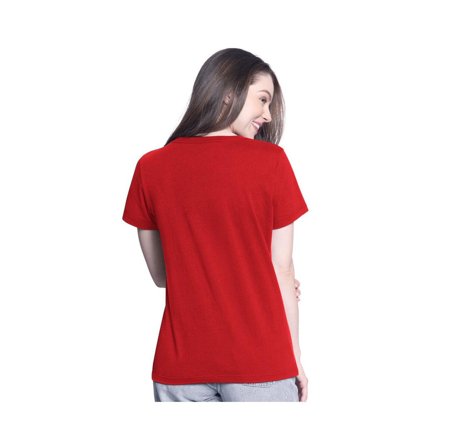 Women's Red Bubba Wallace Batter Up V-Neck T-Shirt