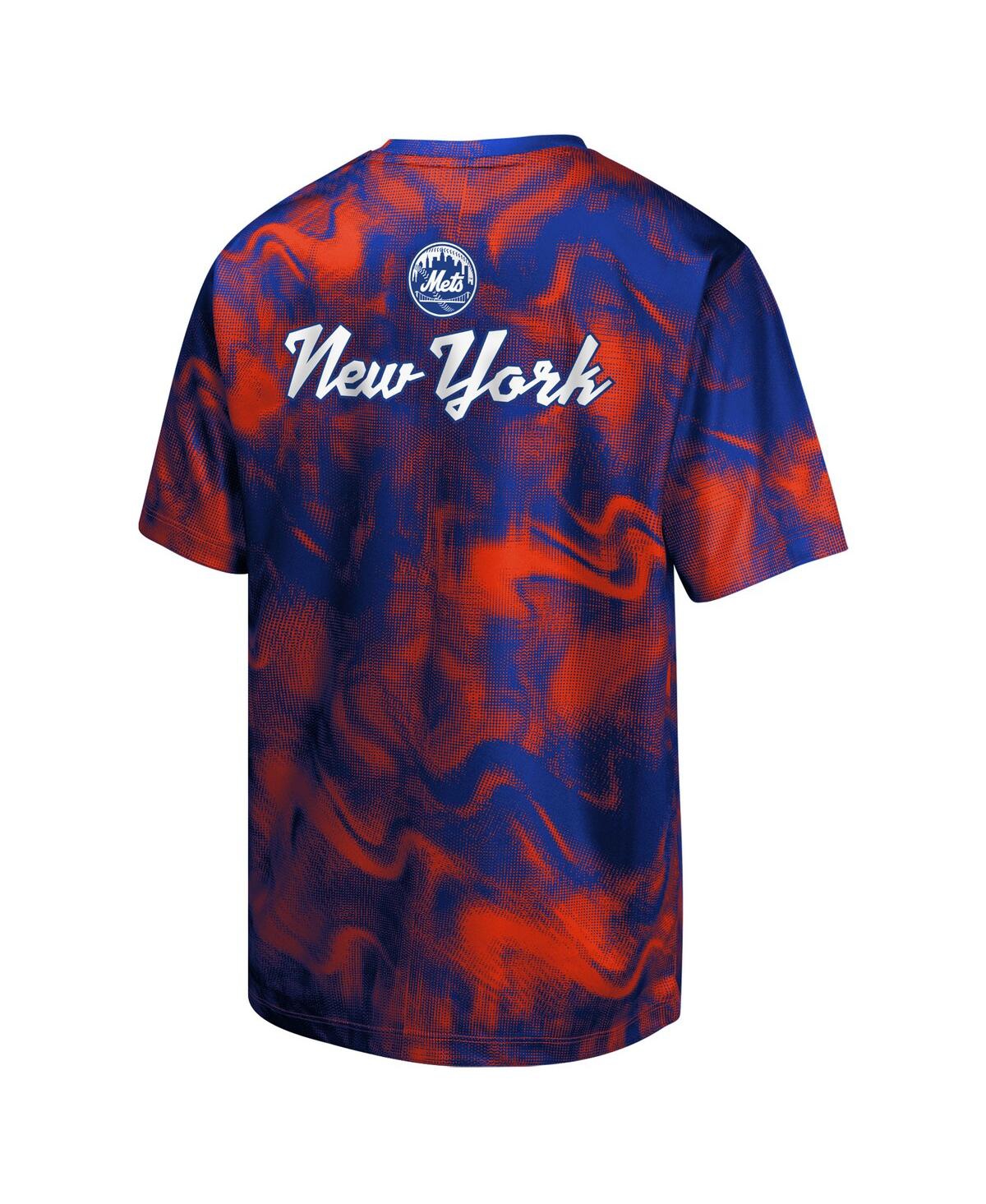 Outerstuff Big Boys And Girls Royal/red New York Mets Pinch Hitter T-shirt In Royal,red