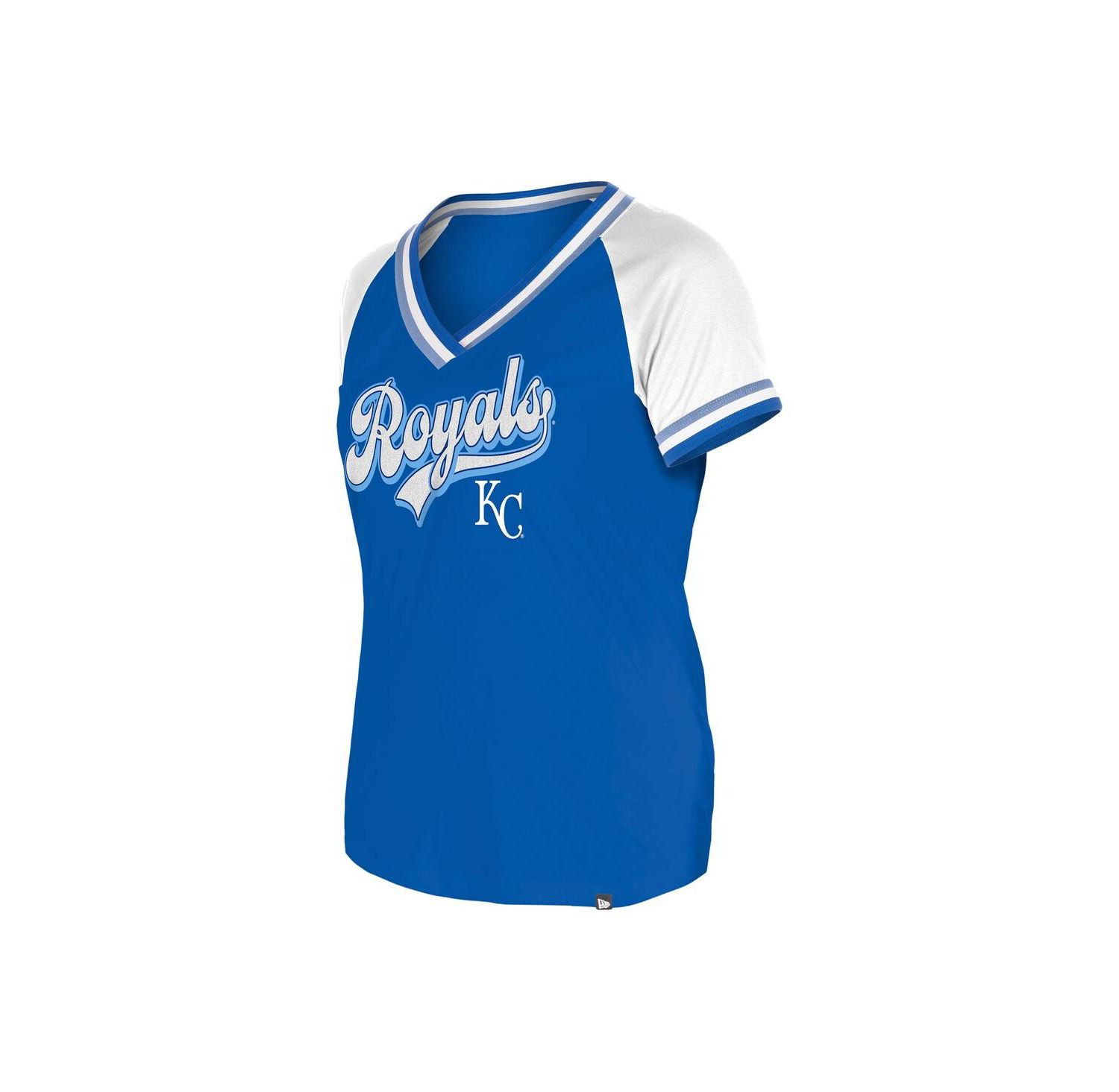 Women's Royal Kansas City Royals Gameday Raglan V-Neck T-Shirt