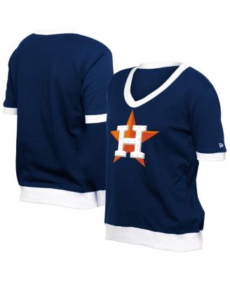 New Era - Women's Navy Houston Astros Game Day Rhinestone V-Neck T-Shirt