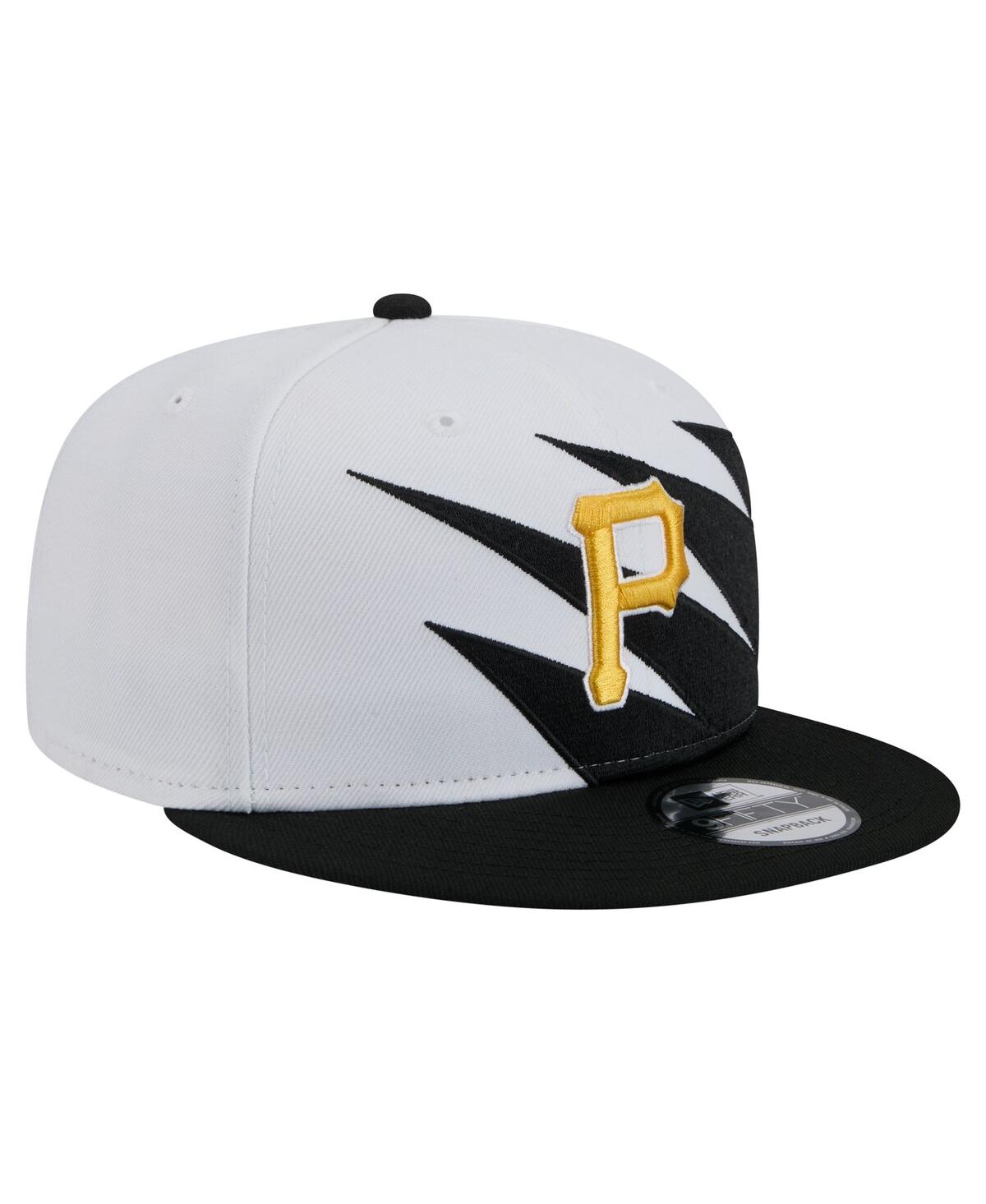 NEW ERA MEN'S BLACK/WHITE PITTSBURGH PIRATES JAGGED 9FIFTY SNAPBACK HAT 