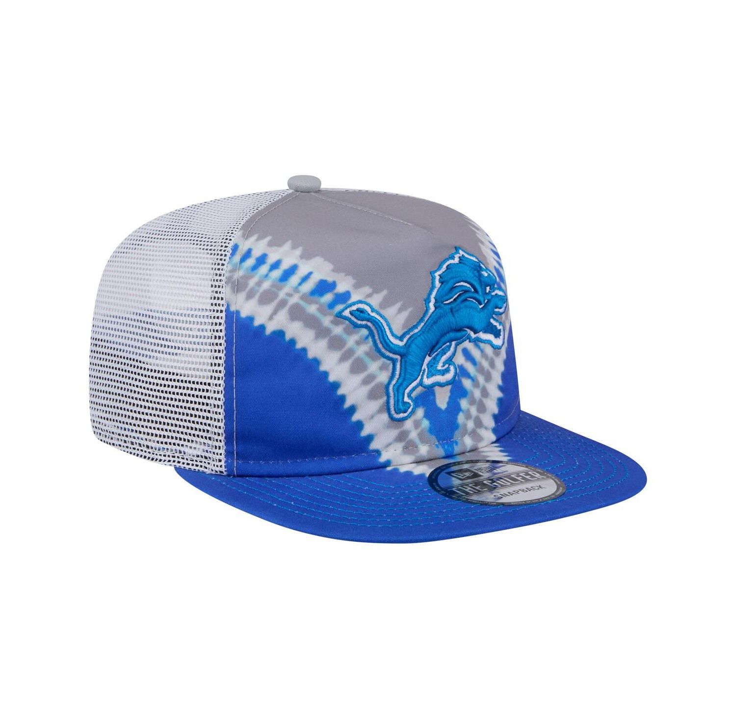 Men's Gray/Blue Detroit Lions Throwback Dye Golfer Snapback Hat