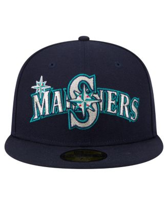 New Era Men's Navy Seattle Mariners Overlap 59FIFTY Fitted Hat