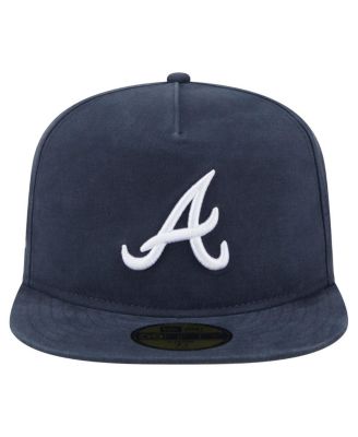 Men's&nbsp;Navy Atlanta Braves Championship Side Flag A-Frame 59FIFTY Fitted Hat