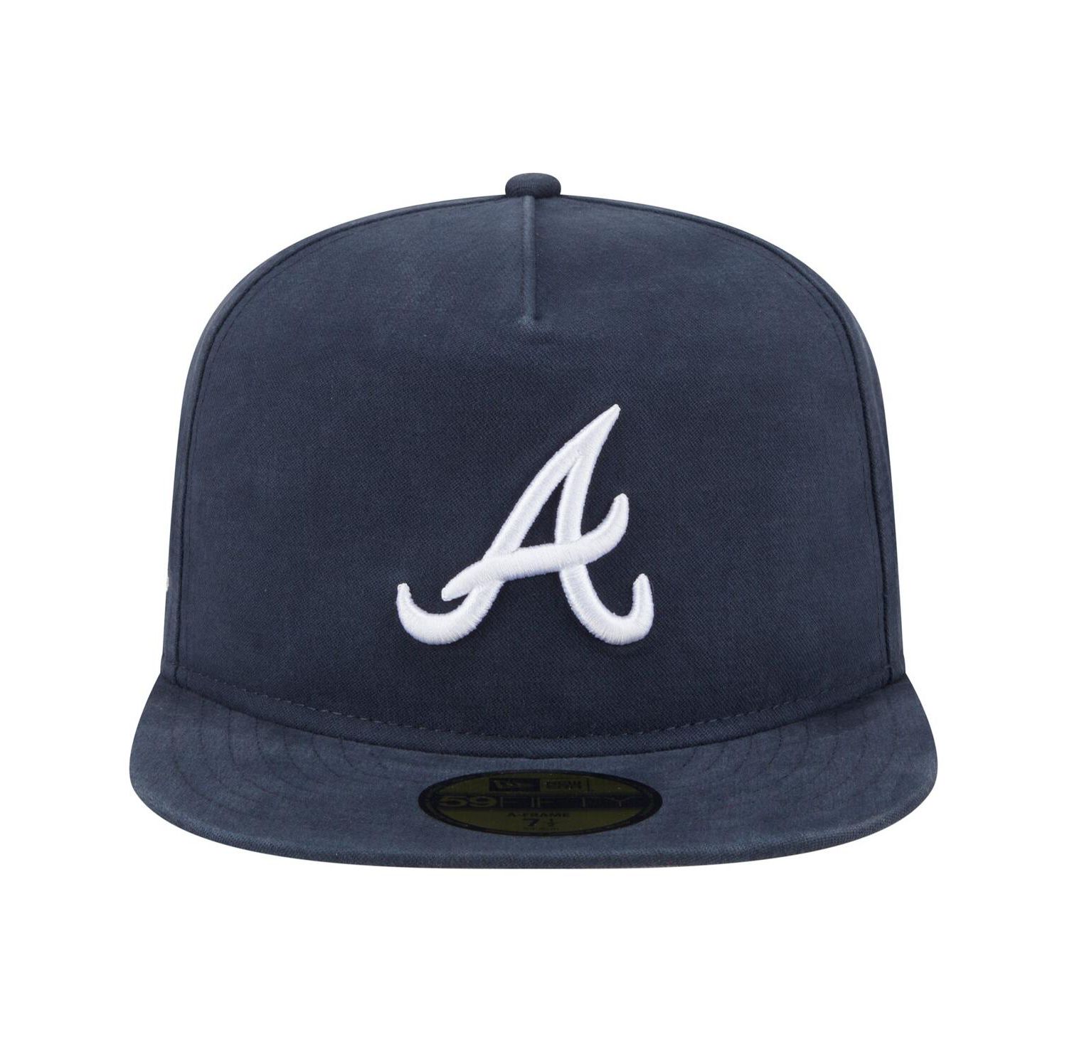 Men's Navy Atlanta Braves Championship Side Flag A-Frame 59FIFTY Fitted Hat