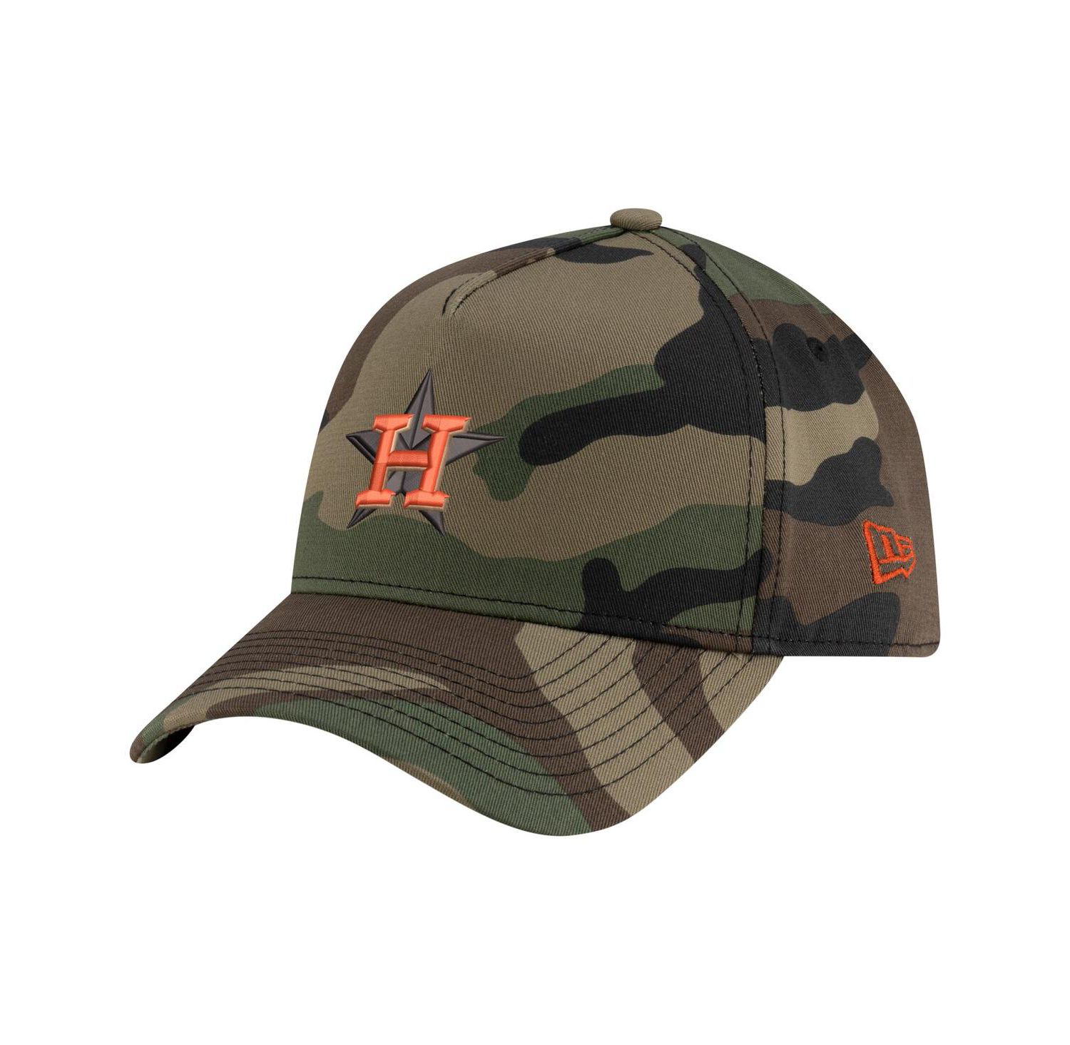 Men's Camo Houston Astros Woodland Team Pop 9FORTY A-Frame Adjustable Hat