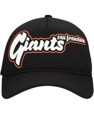 Men's Black San Francisco Giants Retro Bold A-Frame Trucker 9FORTY Adjustable Hat