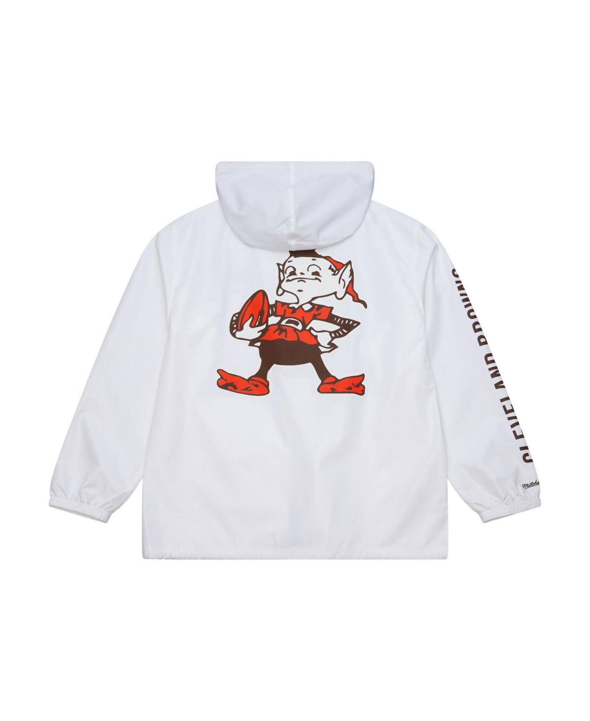 Mitchell & Ness Men's White Cleveland Browns Vintage Logo Coaches Full-snap Hoodie Jacket In White