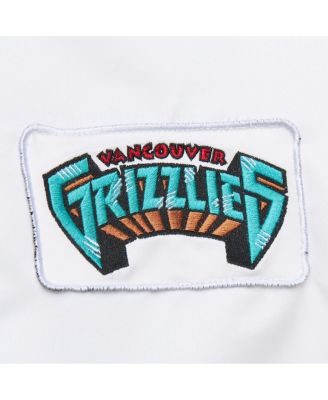 Men's White Memphis Grizzlies Hardwood Classics Nights Team Leader Satin Full-Zip Jacket