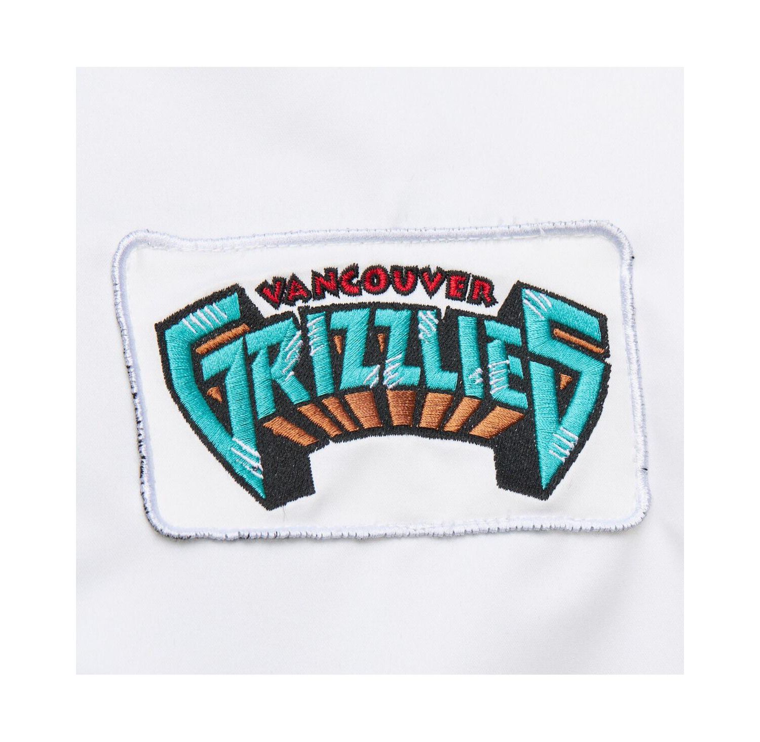 Men's White Memphis Grizzlies Hardwood Classics Nights Team Leader Satin Full-Zip Jacket