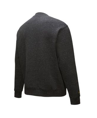 Men's Black Golden State Warriors Black Out Collection Snow Washed Vintage Logo Pullover Sweatshirt