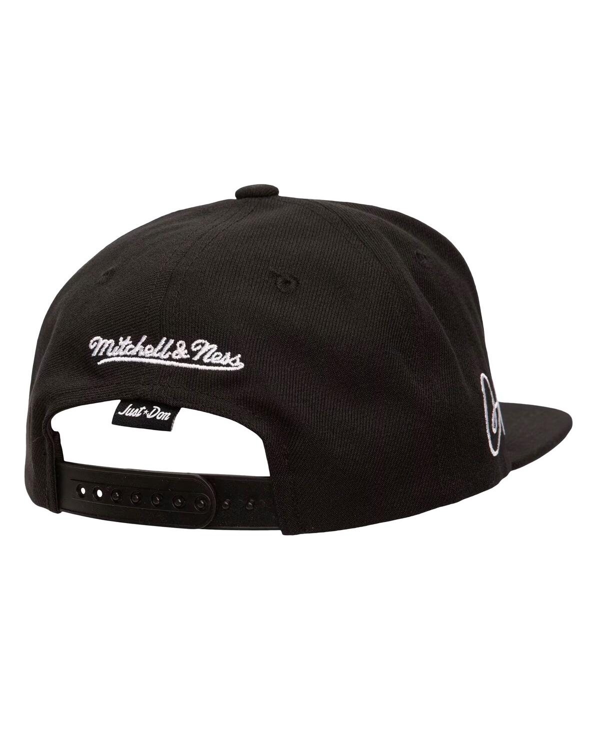 Mitchell & Ness Men's Black Arizona Diamondbacks Just Don X Mlb Lux Script Snapback Hat In Black