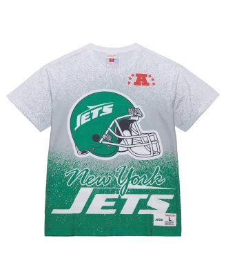 Men's White New York Jets Team Burst Vintage Logo T-Shirt