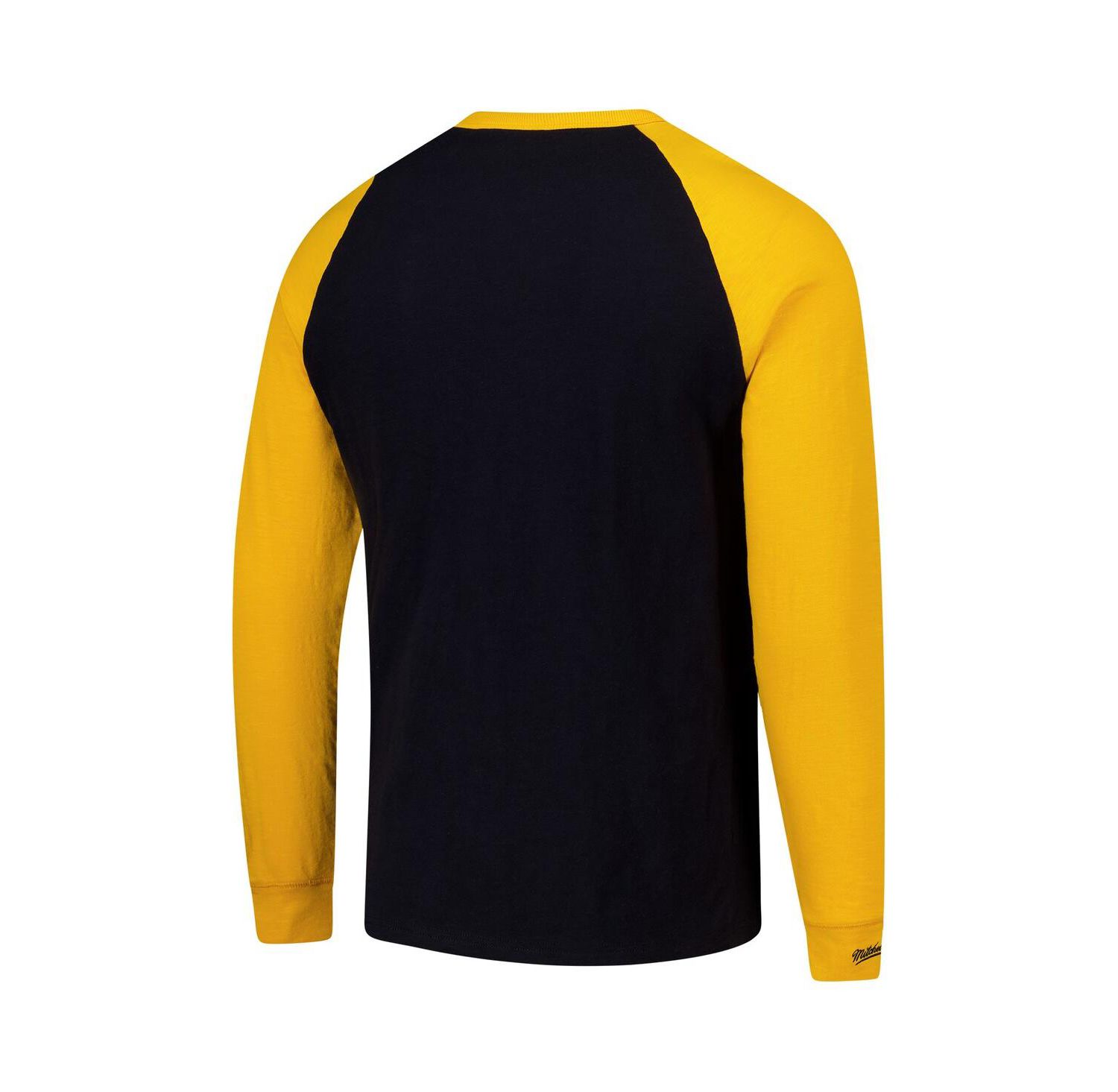Men's Black/Gold Pittsburgh Penguins Legendary Slub Raglan Long Sleeve T-Shirt