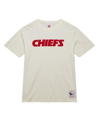 Men's Cream Kansas City Chiefs Vintage Logo Heritage Slub T-Shirt