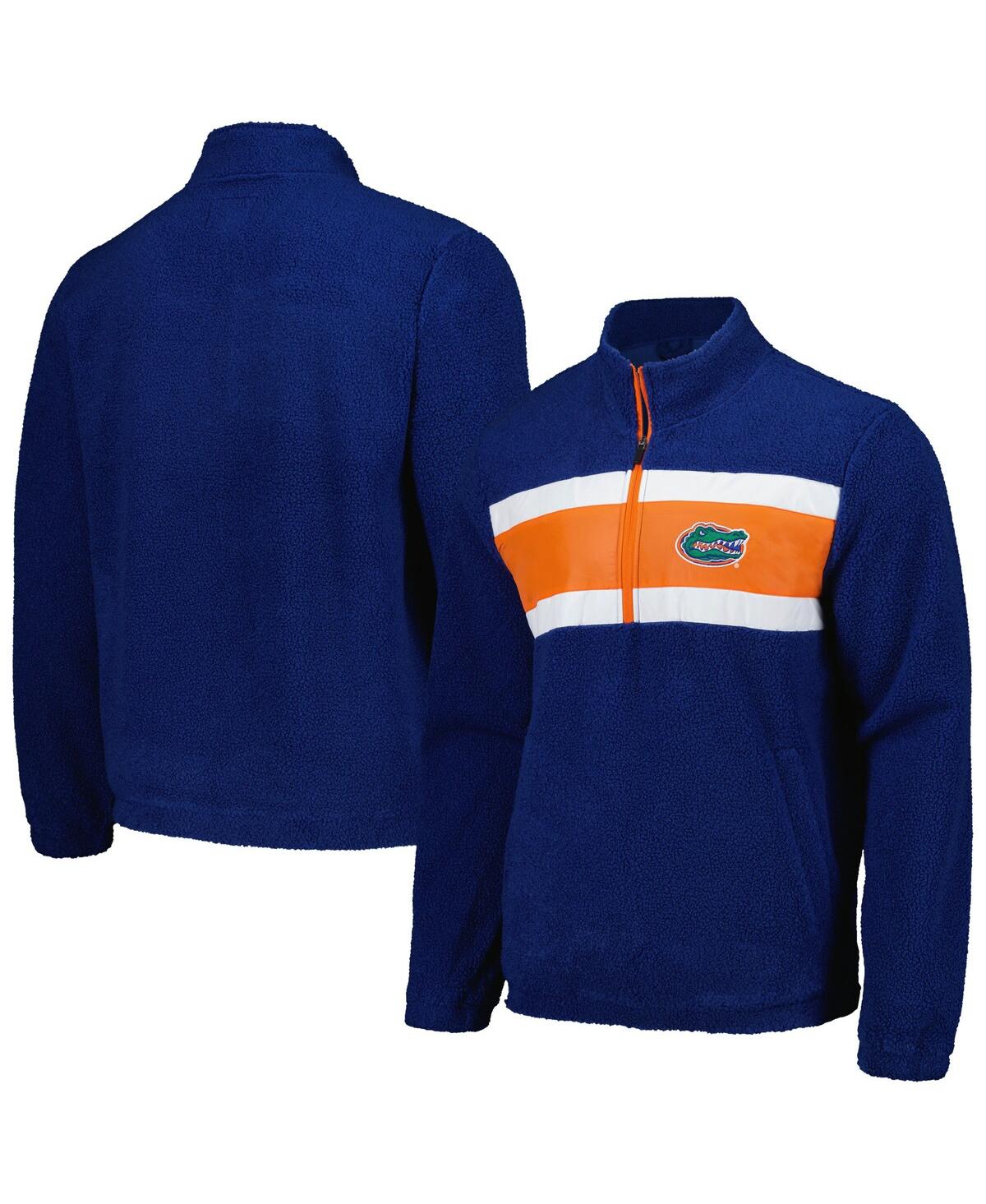 Shop G-iii Sports By Carl Banks Men's Royal Florida Gators Pinch Runner Half-zip Top