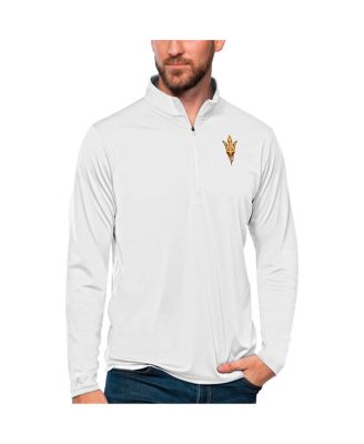 Antigua - Men's White Arizona State Sun Devils Tribute Quarter-Zip Top
