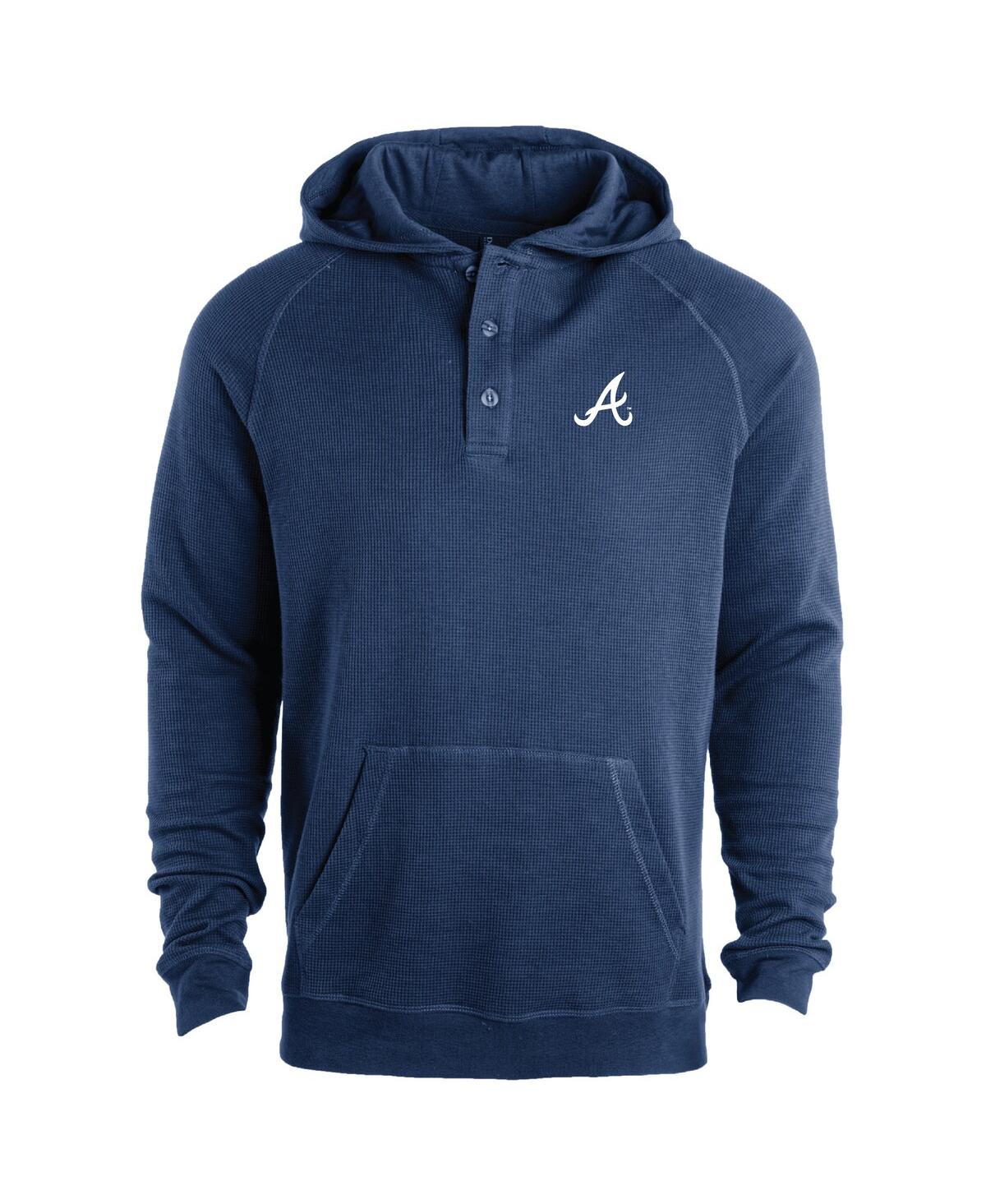 Men's Navy Atlanta Braves Montana Lightweight Raglan Pullover Hoodie - Navy