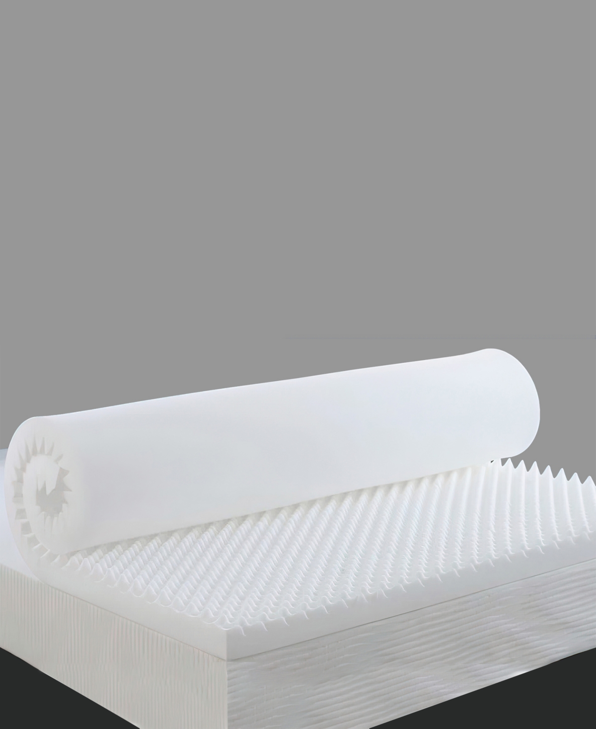Payton 2" Convoluted Foam Mattress Topper, Queen In White
