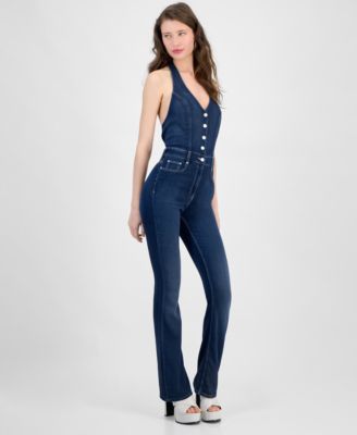 Women's Denim Halter Betsy Jumpsuit
